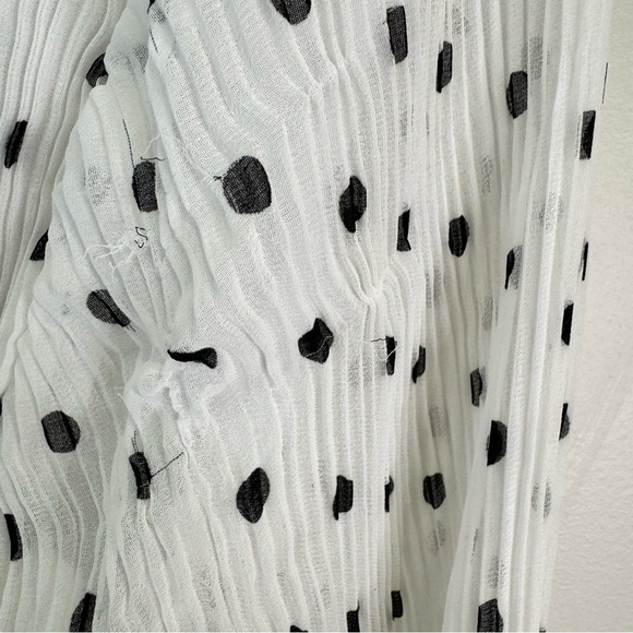Zara White Polka Dot Mini Dress Size Medium - Picture 11 of 16